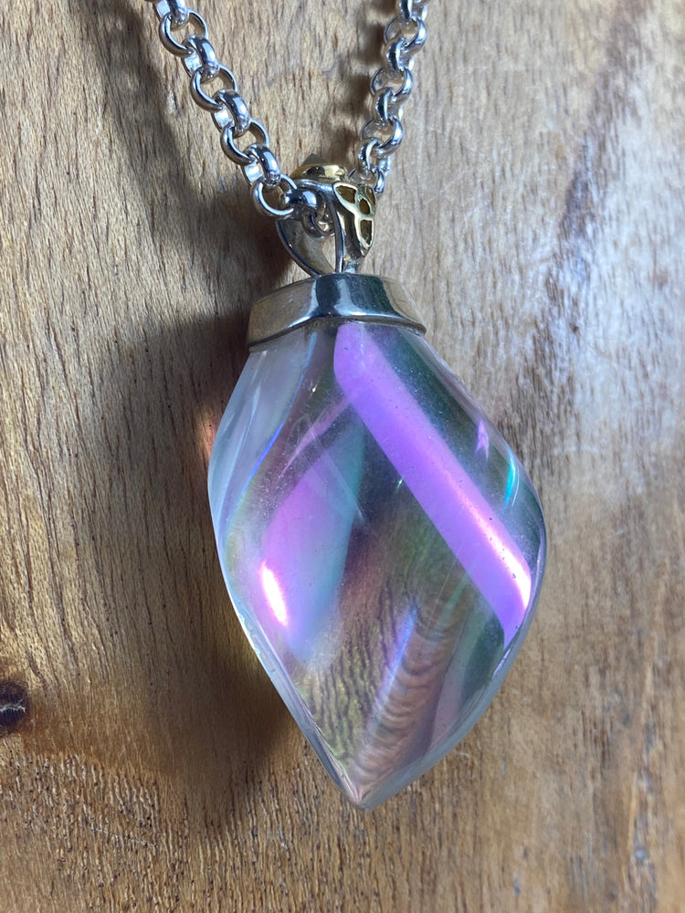 Aura Quartz Flame Pendant