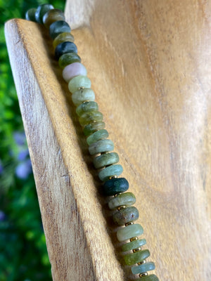 Green Tourmaline And Aquamarine Necklace