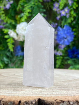 Tourmalinated Quartz Point