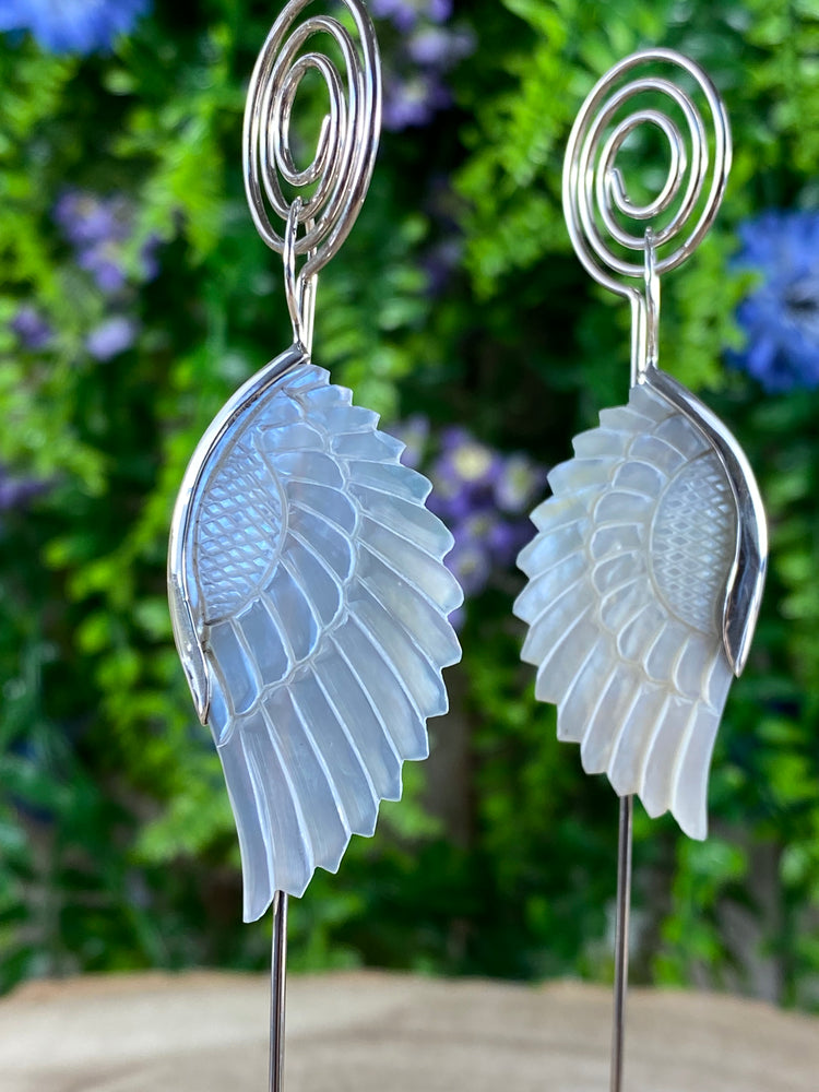 Mother Of Pearl Angel Wing Earrings