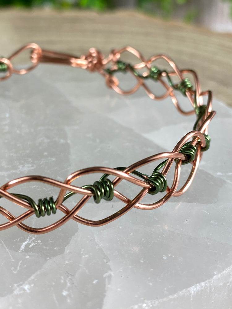 Hand-Wrapped Copper Bracelet