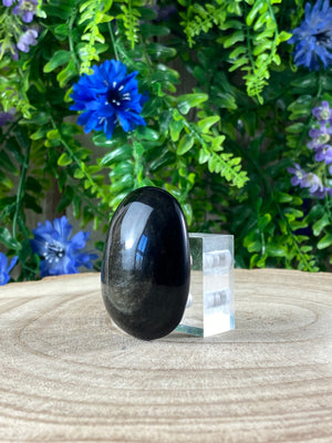 Sheen Obsidian Palm Stone