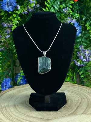 Raw Green Tourmaline Pendant
