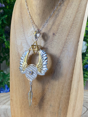 Winged Flower of Life Pendant