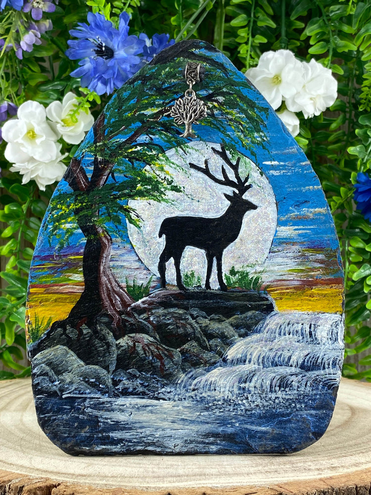 Elements of Avebury Loca artist Art on Slate