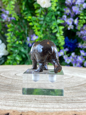 Elements of Avebury Boulder Opal Hippopotamus Carving