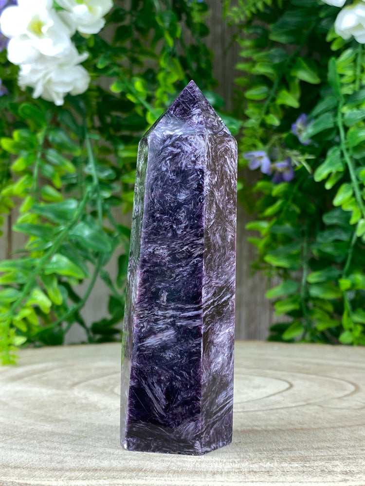 Elements of Avebury Crystals Charoite Point