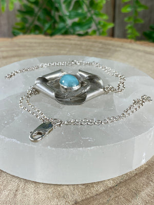 Elements of Avebury Curved Square Bracelet with Larimar Centre