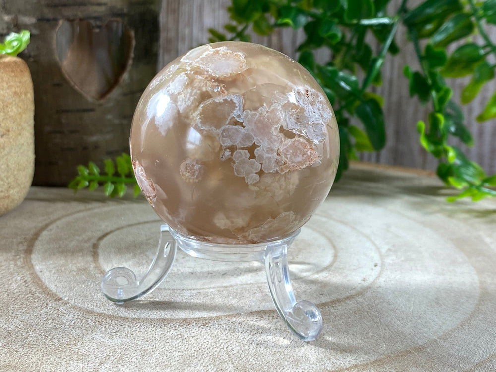 Elements of Avebury Crystal Flower Agate Sphere