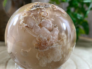 Elements of Avebury Crystal Flower Agate Sphere