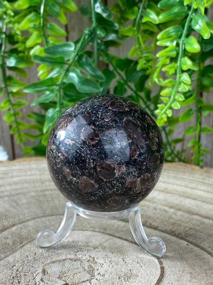 Elements of Avebury Crystals Garnet in Tourmaline Sphere