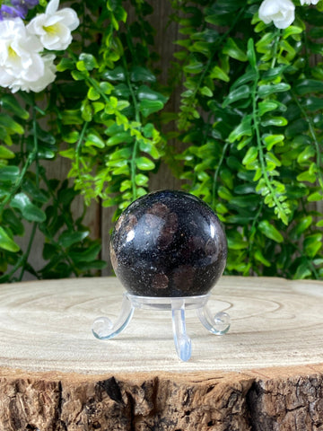 Elements of Avebury Crystals Garnet in Tourmaline Sphere