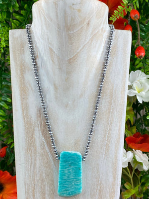 Elements of Avebury Jewellery Grade A Amazonite Necklace with Hematite