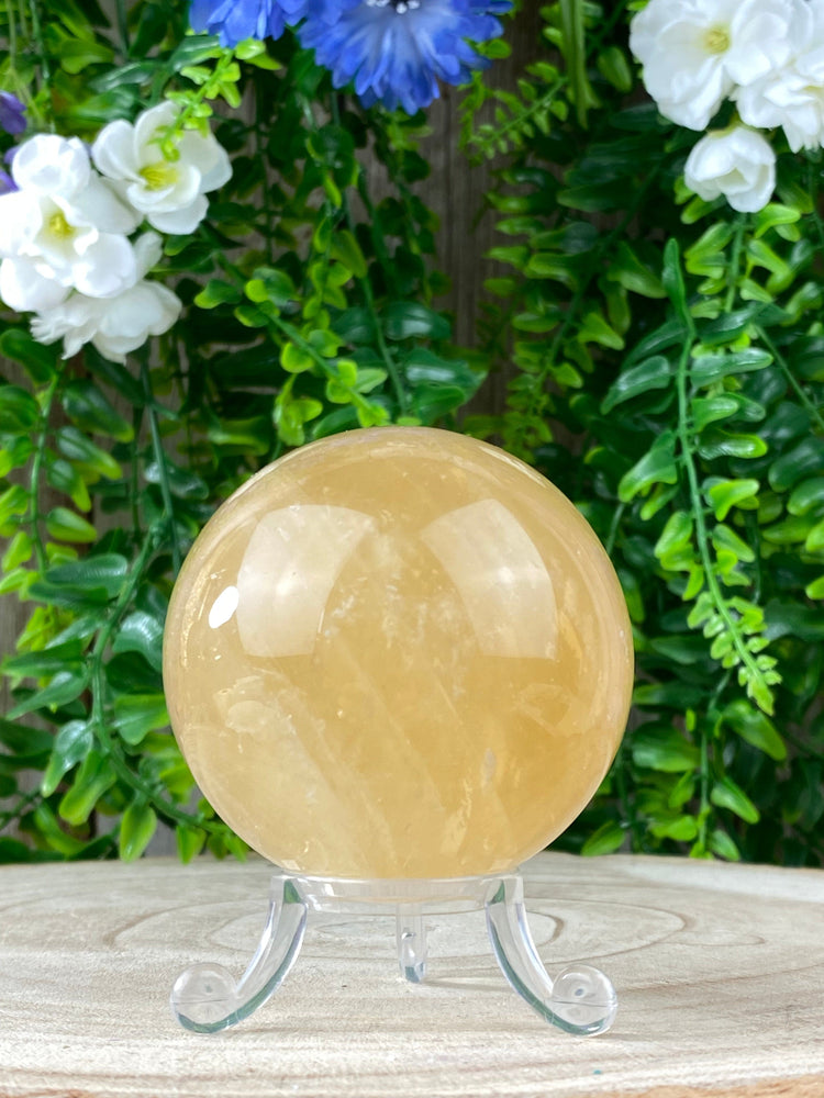 Honey Calcite Sphere