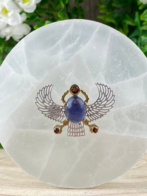 Elements of Avebury Iolite Winged Scarab Pendant