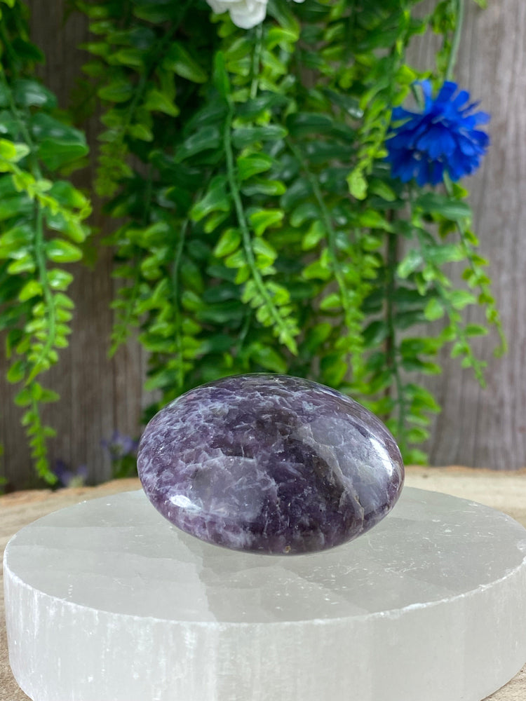 Elements of Avebury Crystal Lepidolite and Pink Tourmaline Palm Stone