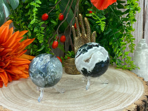 Elements of Avebury Crystal Moss Agate Sphere