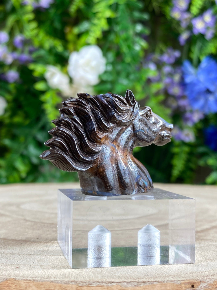 Elements of Avebury Opal Horse Head Carving