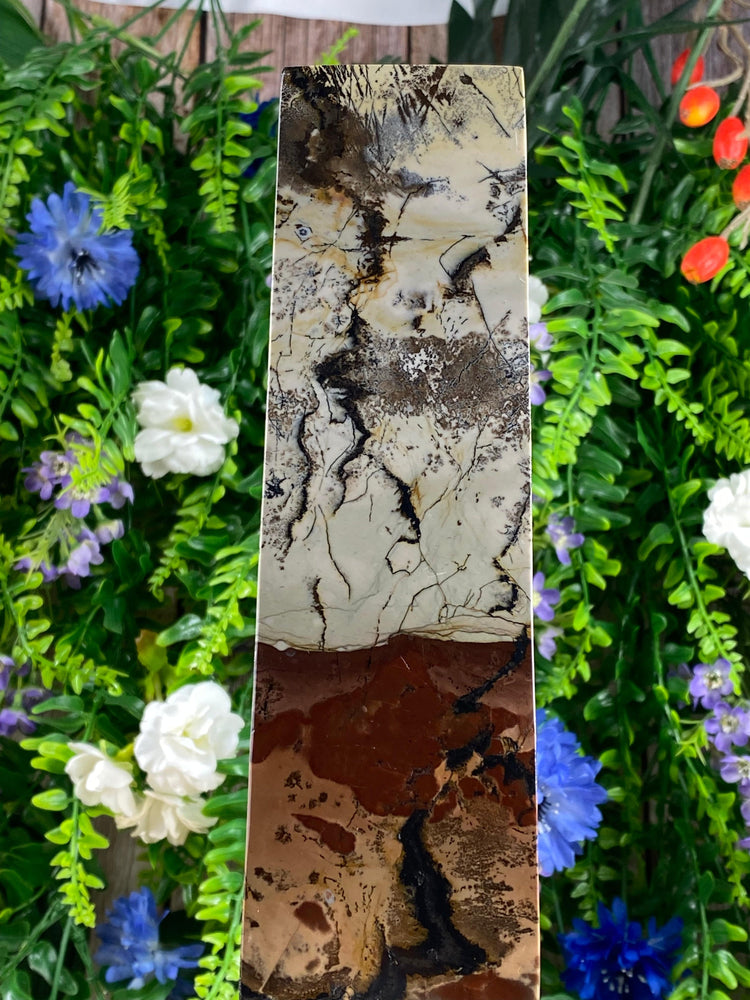 Elements of Avebury Picture Jasper Block Tower