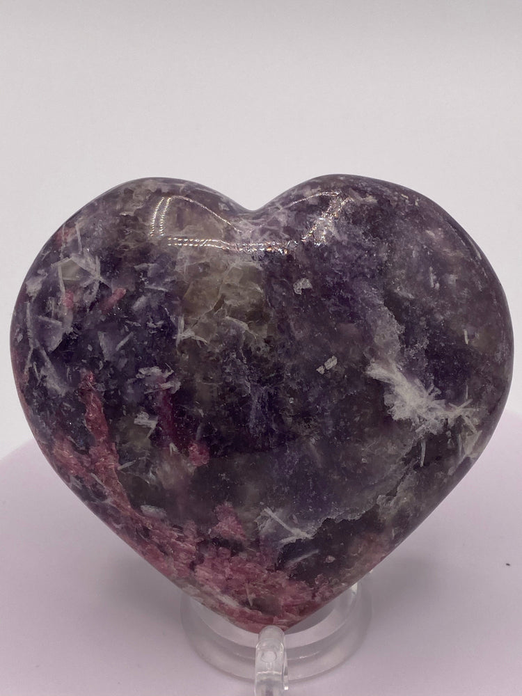 Pink Tourmaline and Lepidolite Heart