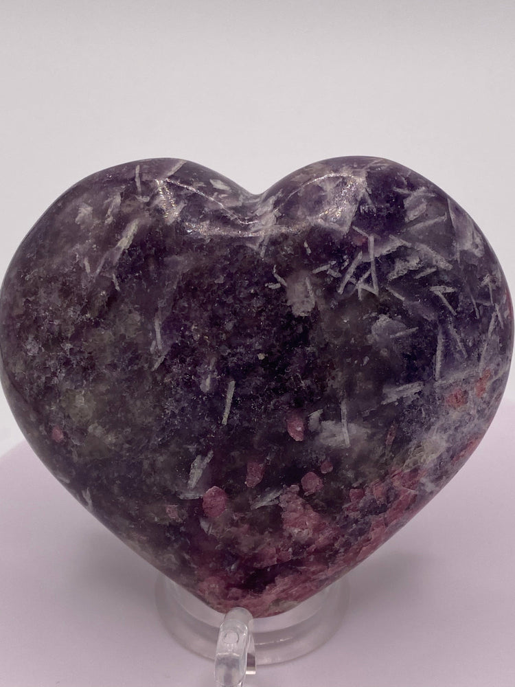 Elements of Avebury Pink Tourmaline and Lepidolite Heart