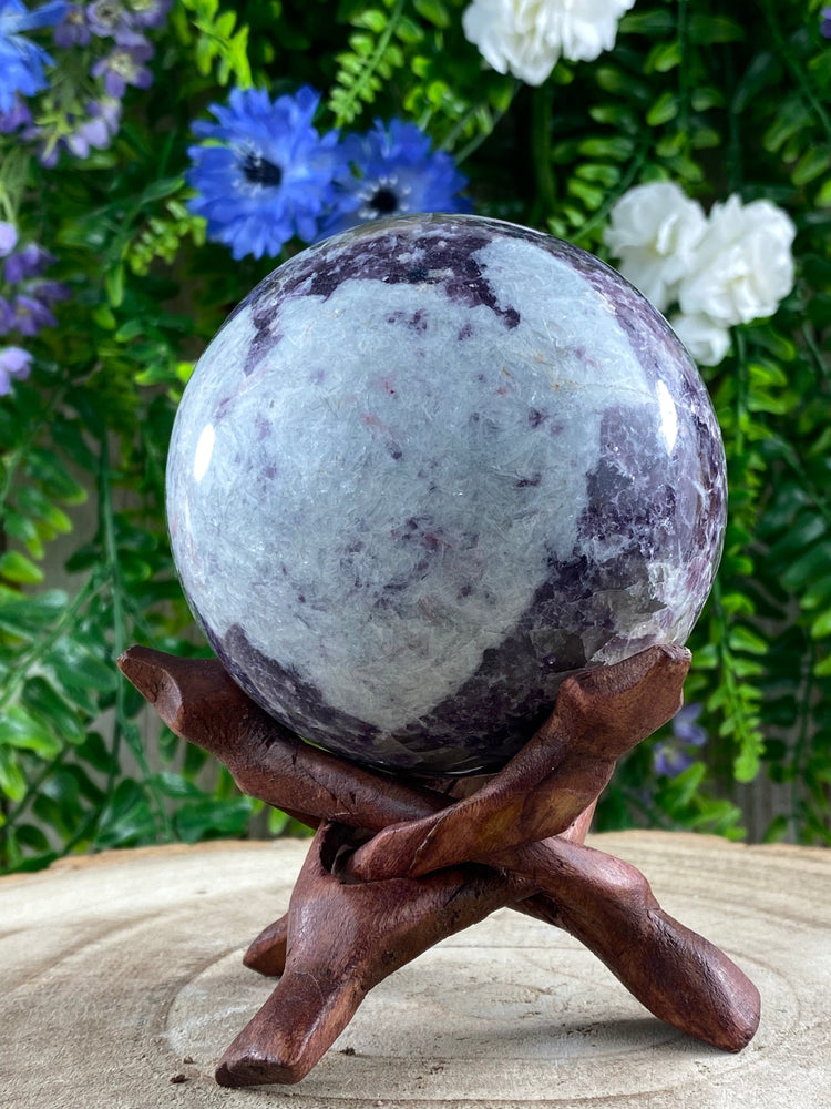 Elements of Avebury Pink Tourmaline in Lepidolite Sphere