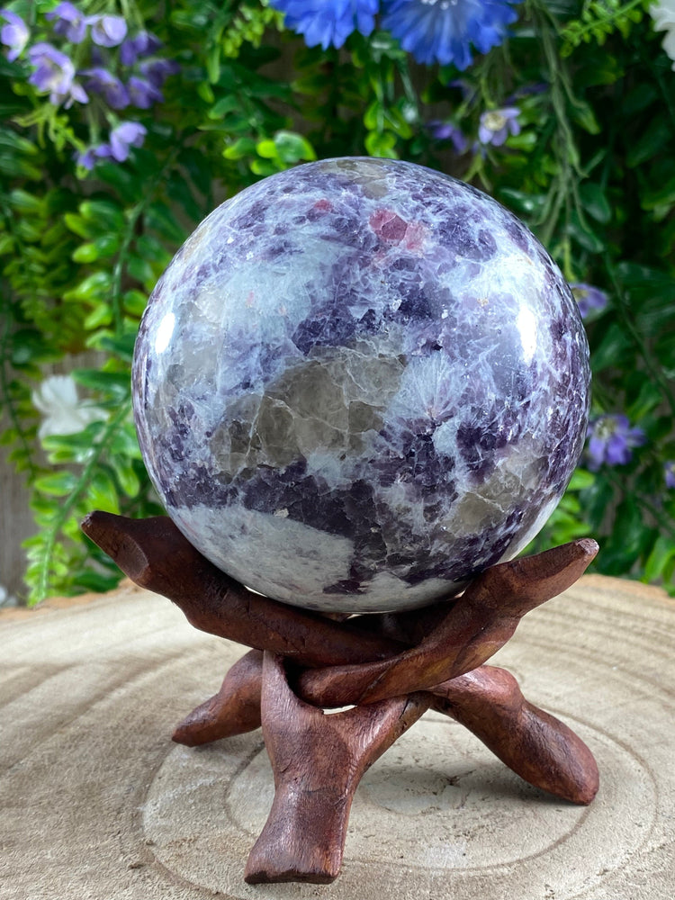 Elements of Avebury Pink Tourmaline in Lepidolite Sphere