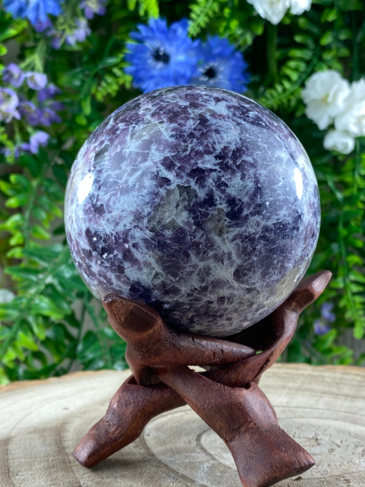 Elements of Avebury Pink Tourmaline in Lepidolite Sphere