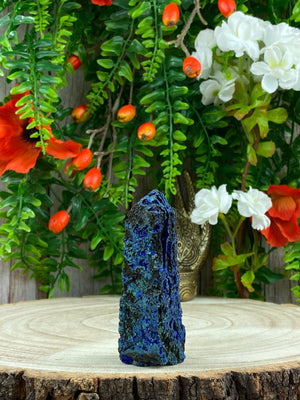 Elements of Avebury Crystal Raw Azurite and Malachite Tower