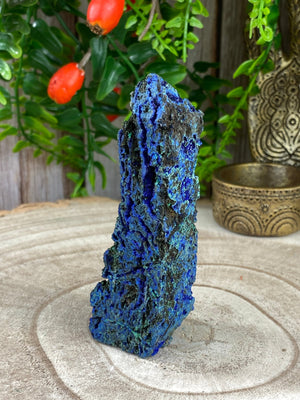 Elements of Avebury Crystal Raw Azurite and Malachite Tower