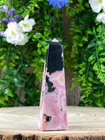 Elements of Avebury Crystals Rhodonite Oblisk