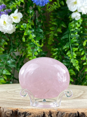 Elements of Avebury Crystals Rose Quartz Palm Stone