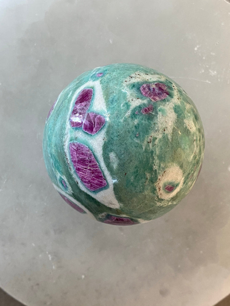 Ruby in Fuchsite Sphere