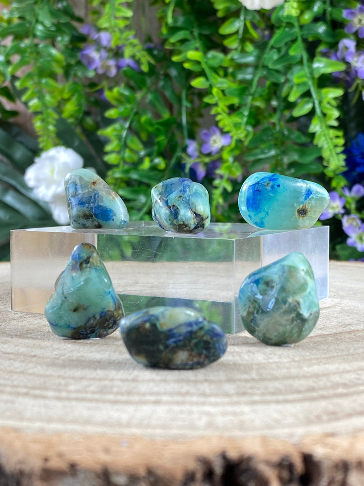 Elements of Avebury Shattuckite and Chrysocolla Tumbles