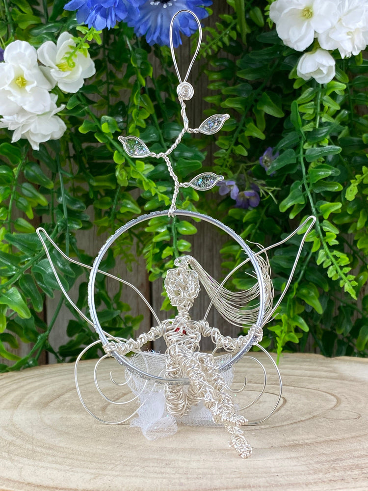 Silver Plated Hanging Hoop Faery