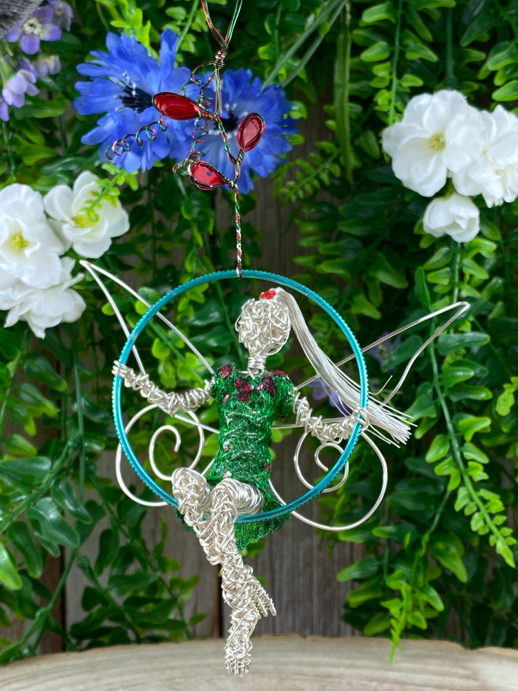 Silver Plated Hanging Hoop Faery