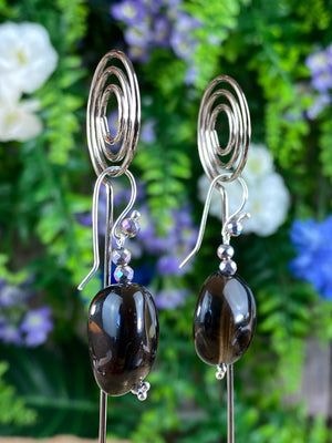 Elements of Avebury Smoky Quartz Earrings