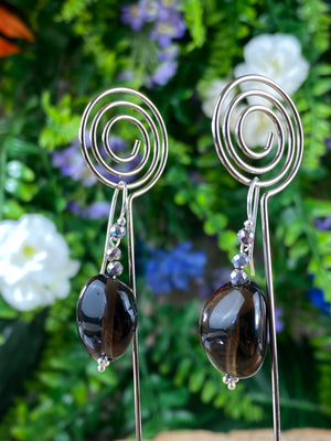 Elements of Avebury Smoky Quartz Earrings