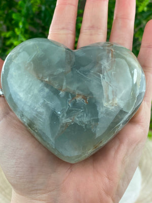 Blue Lemurian Calcite Heart
