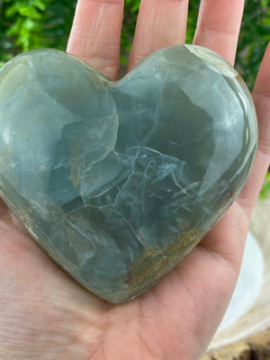 Blue Lemurian Calcite Heart