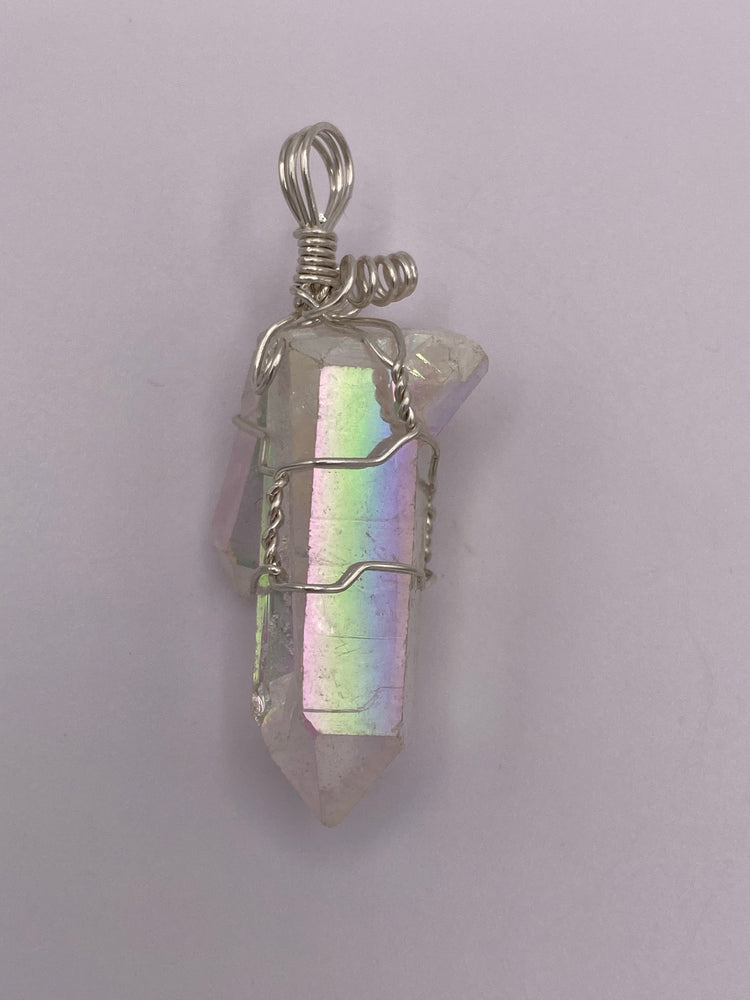 Angel Aura Silver Wrapped Pendant