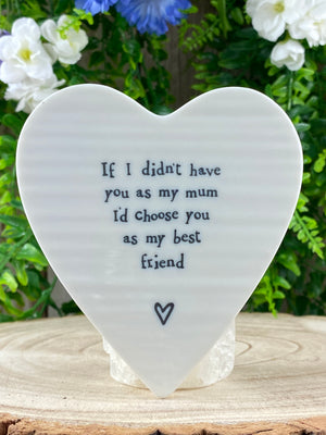 Porcelain Heart Coaster