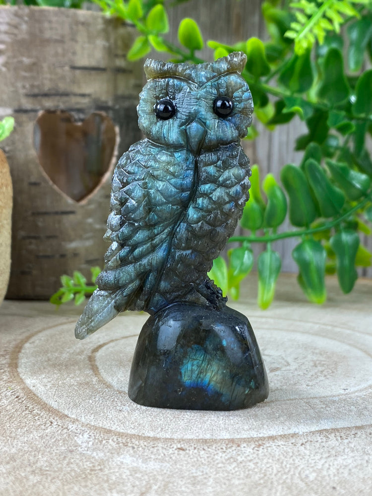 Labradorite Owl Carving