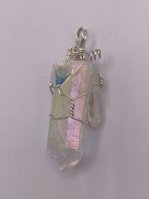 Angel Aura Silver Wrapped Pendant