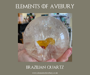 Brazilian Quartz Crystal Sphere with Infusion